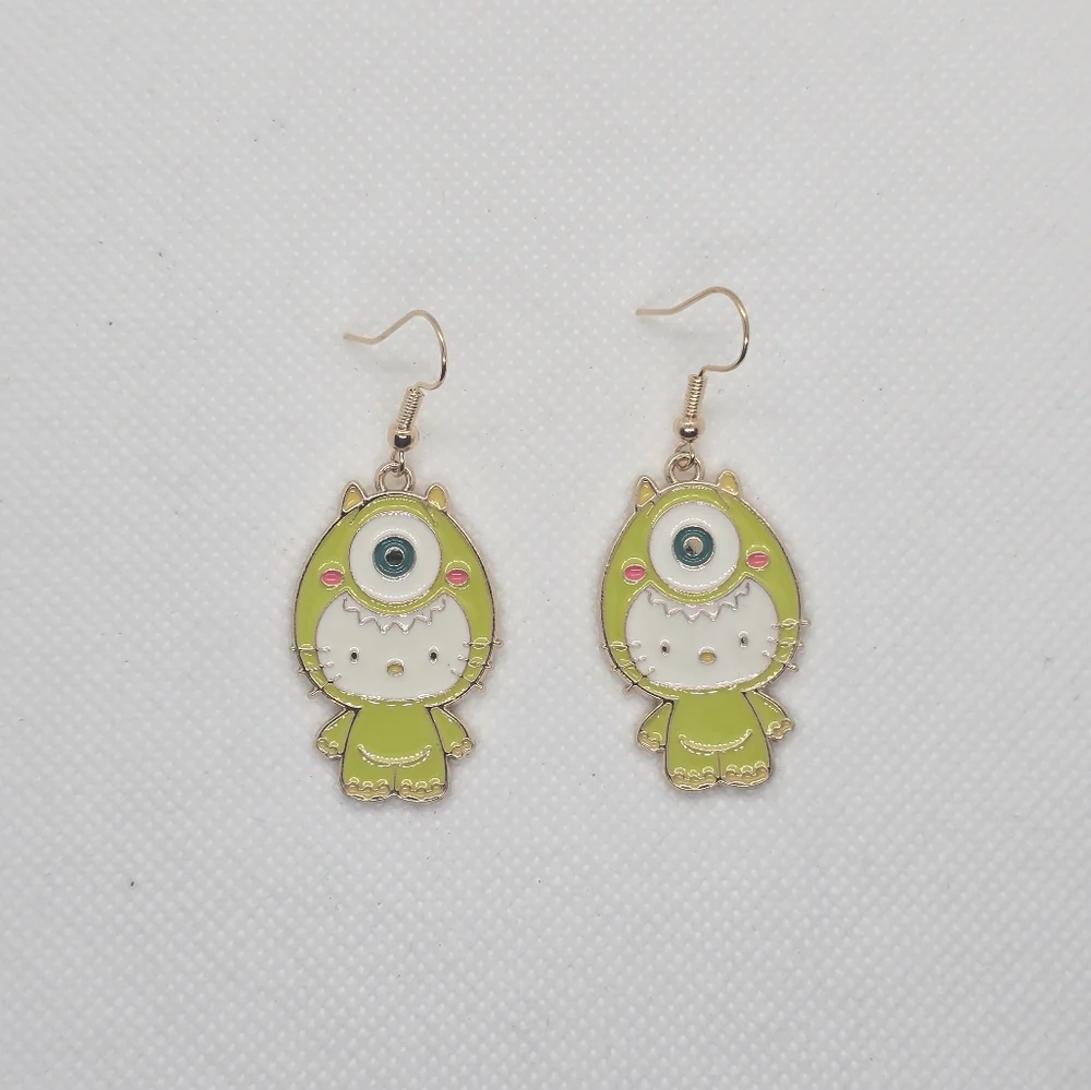 Hello Kitty Monsters Inc‎ Mike & Sully Earrings! Handmade & Hypoallergenic